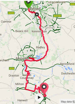 Garmin GPS watch plot of run!